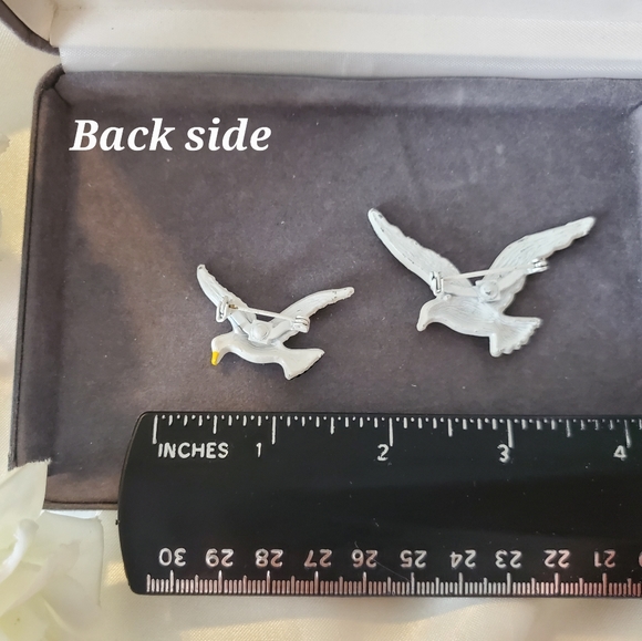 Unique And Rare Vintage Brooch Two Birds ~ Vintage Jewellery - Picture 8 of 12